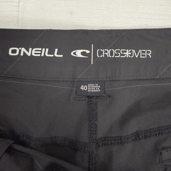 O'Neill Crossover Shorts Men 40 Black Hybrid Quick Dry Hike Pockets Surf Outdoor - Picture 8 of 14